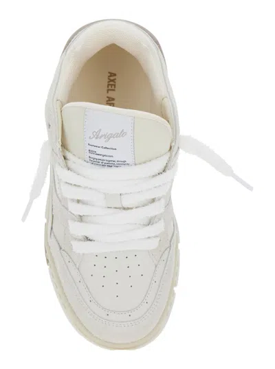 Axel Arigato Area Lo White Low Top Sneakers With Logo Patch On The Tongue And Chunky Sole In Leather Blend Woman In Neutral