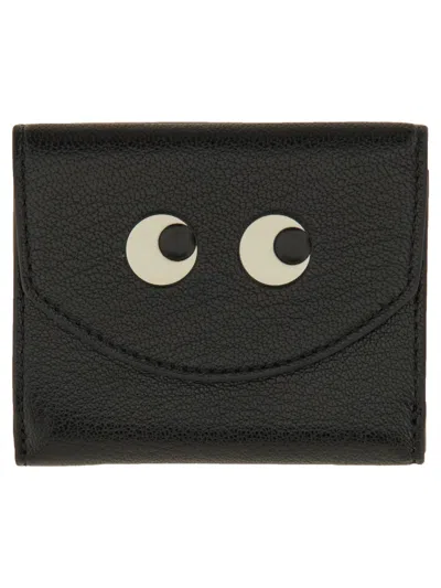 Anya Hindmarch Trifold Mini Eyes Wallet In Black