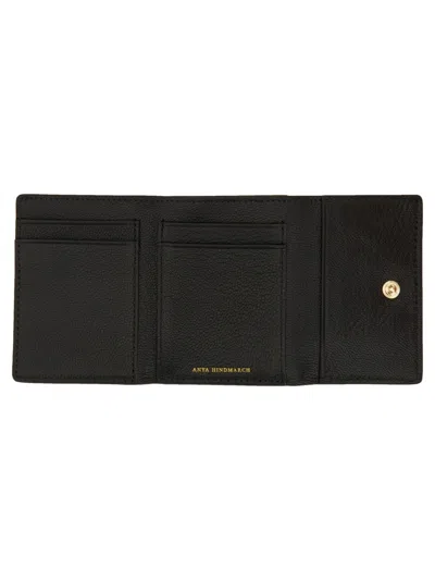 Anya Hindmarch Trifold Mini Eyes Wallet In Black