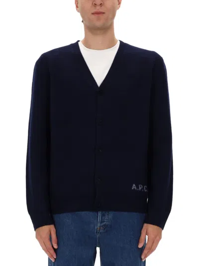 Apc Cardigan Kenny In Blue