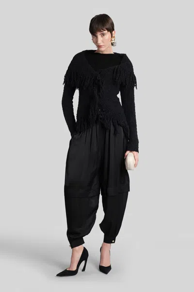 Cult Gaia Michelle Cardigan In Black Wool In Black