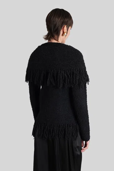 Cult Gaia Michelle Cardigan In Black Wool In Black