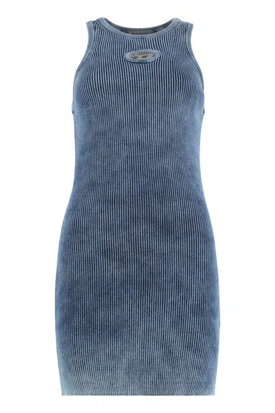 Diesel Mini Dress M-anchorage In Cotton In Blue