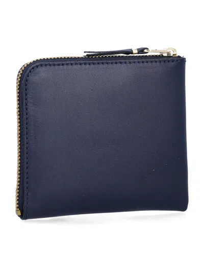 Comme Des Garçons Small Zip Wallet In Blue
