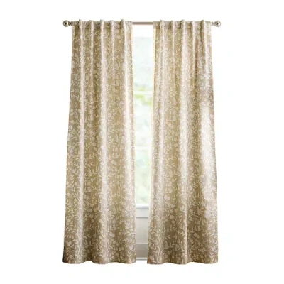 Martha Stewart Amelia Back Tab Blackout Set Of 2 Curtain Panel In Neutral
