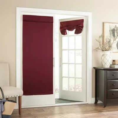 Eclipse Tricia Door Panel Single Rod Pocket Door Panel Curtain In Purple