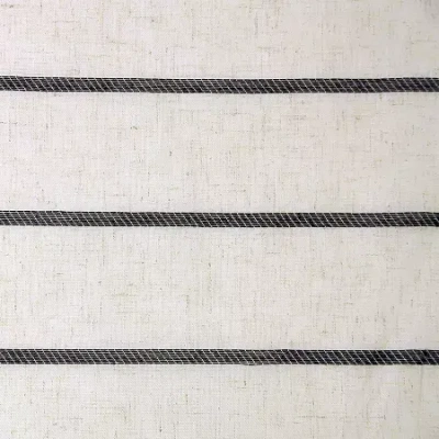 Clean Window Twill Stripe Anti-dust 2-pc. Rod Pocket Window Tier In Black
