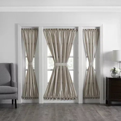 Elrene Home Fashions Colette Light-filtering Rod Pocket Door Panel Curtain In Gray