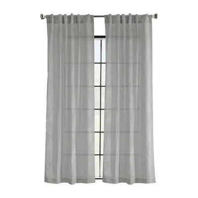 Habitat Trenton Rod Pocket Back Tab Light-filtering Single Curtain Panel In Gray