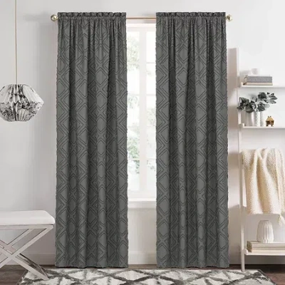 Achim Blake Rod Pocket Light-filtering Single Curtain Panel In Gray