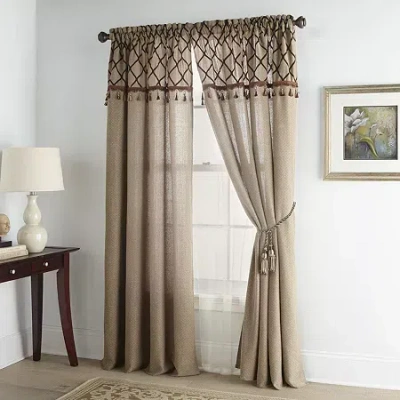 Stratford Park Danya Rod Pocket Light-filtering Set Of 4 Curtain Panel In Sand