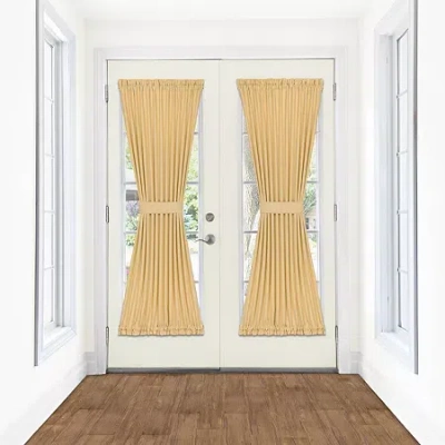 Achim Darcy Light-filtering Rod Pocket Door Panel Curtain In Sand