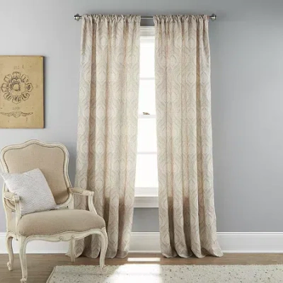 Stratford Park Corrina Rod Pocket Light-filtering Single Curtain Panel In Sand