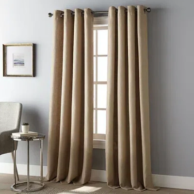 Stratford Park Emer Grommet Top Light-filtering Single Curtain Panel In Sand