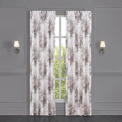 Royal Court Estelle Rod Pocket Light-filtering Set Of 2 Curtain Panel In Neutral