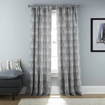 Stratford Park Corrina Rod Pocket Light-filtering Single Curtain Panel In Gray