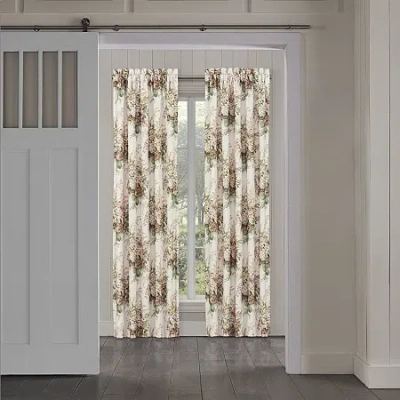 Royal Court Estelle Rod Pocket Light-filtering Set Of 2 Curtain Panel In Multi