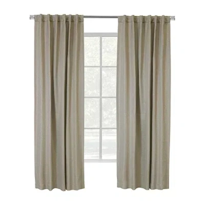 Thermalogic Galati Back Tab Energy Saving Blackout Single Curtain Panel In Neutral