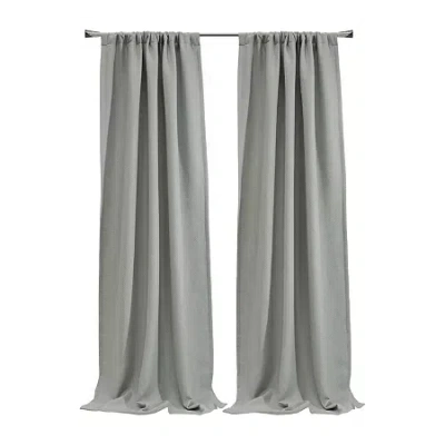 Thermalogic Birmingham Rod Pocket Back Tab Energy Saving Blackout Single Curtain Panel In Gray