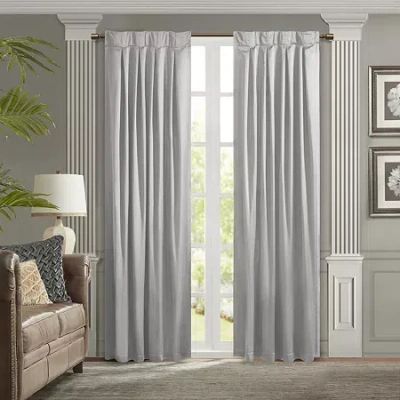 Croscill Avignon Rod Pocket Back Tab Light-filtering Single Curtain Panel In Gray