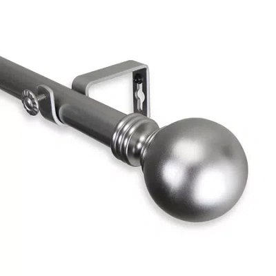 Rod Desyne Globe 1" Adjustable Curtain Rod In Silver