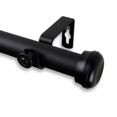 Rod Desyne Rosen 1" Adjustable Curtain Rod In Black