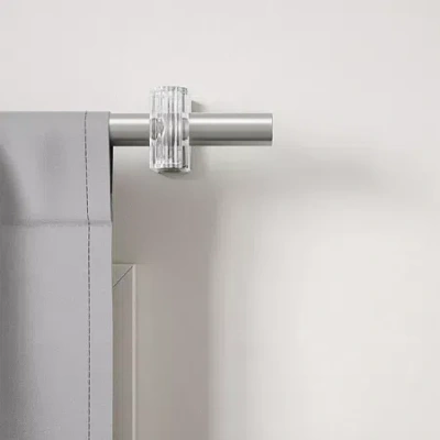 Umbra Flute 1 In Curtain Rod In Silver
