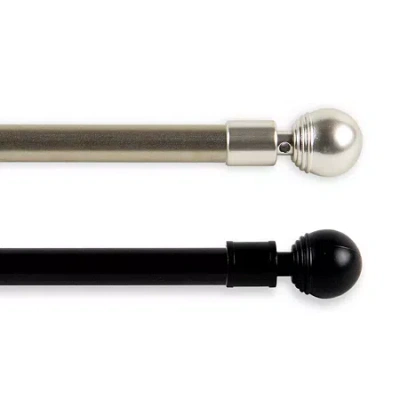 Rod Desyne Ball 7/16 In Curtain Rod In Silver