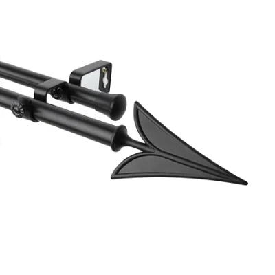 Rod Desyne Blade Double Curtain Rod In Black
