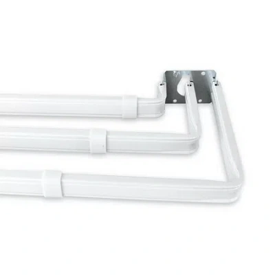 Rod Desyne Lockseam Triple Curtain Rod In White