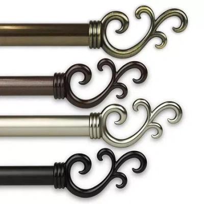 Rod Desyne Swan 13/16 In Curtain Rod In Brown