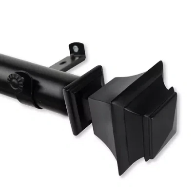 Rod Desyne Bach 1 1/2 In Adjustable Curtain Rod In Black