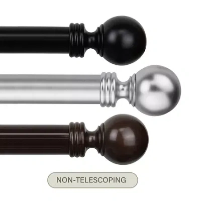 Rod Desyne Sphere 1 1/2 In Curtain Rod In Silver