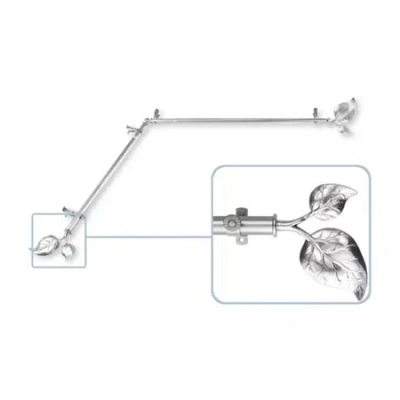 Rod Desyne Ivy Corner 13/16 In Adjustable Curtain Rod In Silver