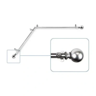 Rod Desyne Jordana Corner 13/16 In Adjustable Curtain Rod In Silver