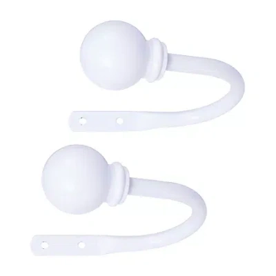 Kenney Chelsea Ball End 2-pc. Curtain Holdback In White