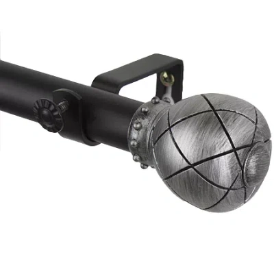 Rod Desyne Supreme 1" Adjustable Curtain Rod In Black