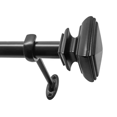 Decopolitan Square Adjustable Curtain 5/8" Rod In Brown