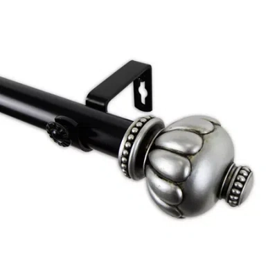 Rod Desyne Selma 1" Adjustable Curtain Rod In Black