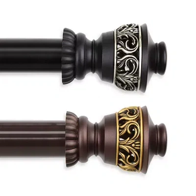 Rod Desyne Lattice 1â½" Adjustable Curtain Rod In Brown