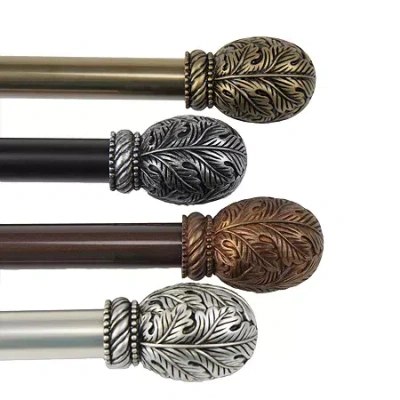 Rod Desyne Forest 13/16" Adjustable Curtain Rod In Brown