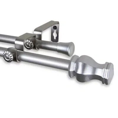 Rod Desyne Emelia Â " Adjustable Double Curtain Rod In Silver
