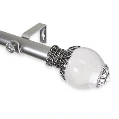 Rod Desyne Beam 1" Adjustable Curtain Rod In Silver