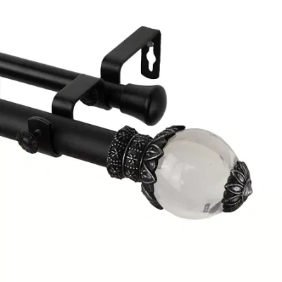 Rod Desyne Beam Double Curtain Rod In Black