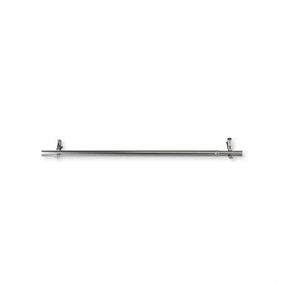 Rod Desyne Bay Extension 13/16 In Adjustable Curtain Rod In Silver