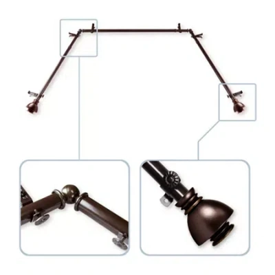 Rod Desyne Alma Bay Window Rod In Brown