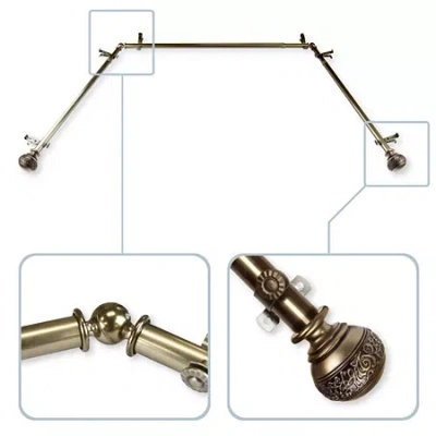 Rod Desyne Naomi Bay Window Rod In Brown