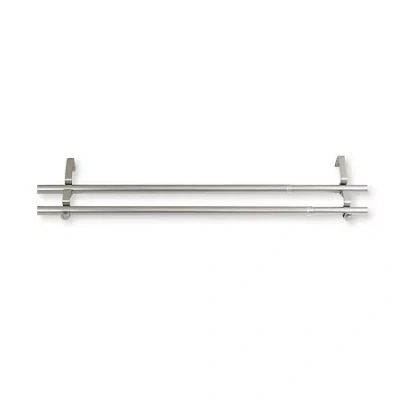 Rod Desyne Bay Extension Double Curtain Rod In Silver