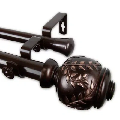 Rod Desyne Colette Double Curtain Rod In Brown