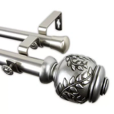 Rod Desyne Colette Double Curtain Rod In Silver